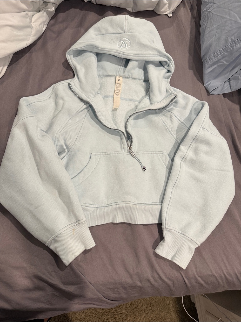 lululemon athletica Light Blue Half-Zip Hoodie